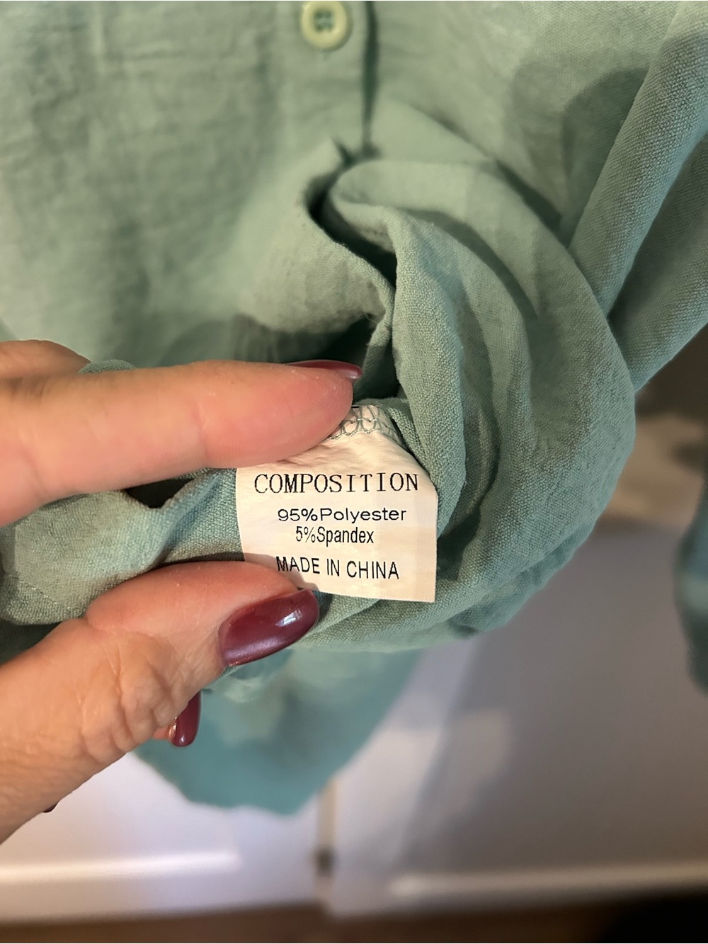 OP Women's Light Sage Button-Down Shirt - Picture 5 of 6